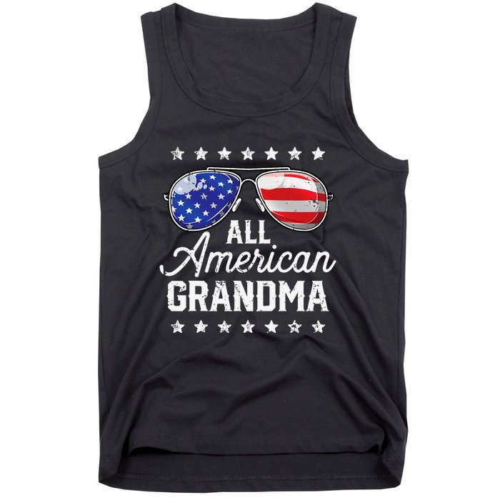 All American Grandma 4th of July Family Matching Sunglasses Tank Top