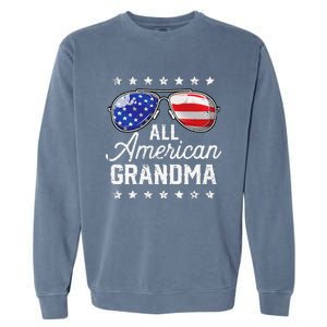 All American Grandma 4th of July Family Matching Sunglasses Garment-Dyed Sweatshirt