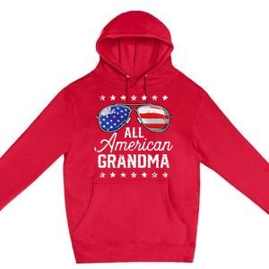 All American Grandma 4th of July Family Matching Sunglasses Premium Pullover Hoodie