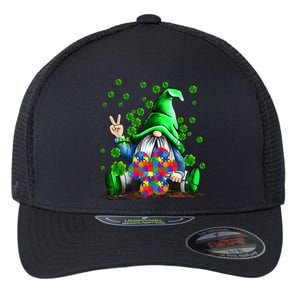 Autism Awareness Gnomes Shamrock St Patricks Day Funny Gift Flexfit Unipanel Trucker Cap