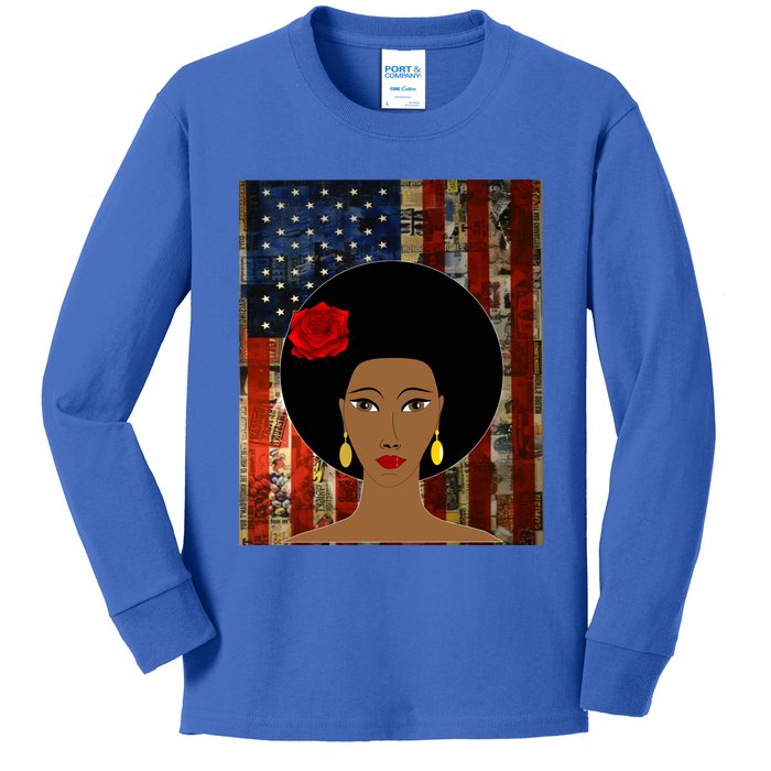 African American Gift Kids Long Sleeve Shirt