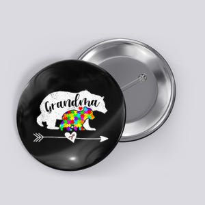 Autism Awareness Grandma Bear Support Autistic Adults Button