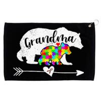 Autism Awareness Grandma Bear Support Autistic Adults Grommeted Golf Towel