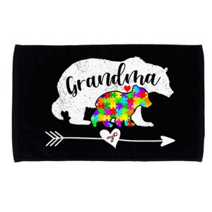 Autism Awareness Grandma Bear Support Autistic Adults Microfiber Hand Towel