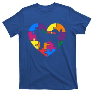 Autism Awareness Great Pyrenees Valentine's Day Puzzle Piece Meaningful Gift T-Shirt