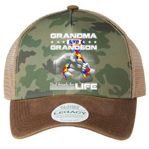 Autism Awareness Grandma Grandson Best Friend For Life Cool Gift Legacy Tie Dye Trucker Hat