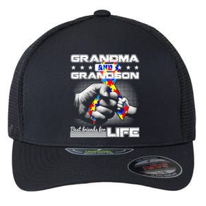 Autism Awareness Grandma Grandson Best Friend For Life Cool Gift Flexfit Unipanel Trucker Cap