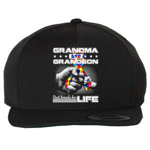 Autism Awareness Grandma Grandson Best Friend For Life Cool Gift Wool Snapback Cap