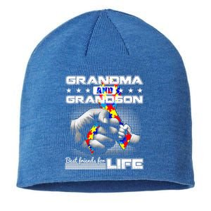 Autism Awareness Grandma Grandson Best Friend For Life Cool Gift Sustainable Beanie