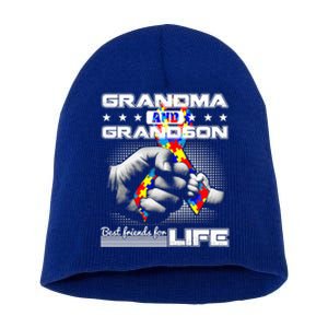 Autism Awareness Grandma Grandson Best Friend For Life Cool Gift Short Acrylic Beanie