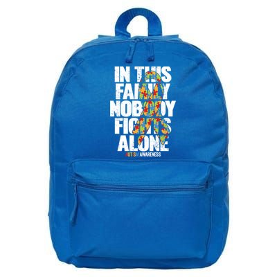 Autism Awareness Gift Family Support Mom Autism Awareness Cute Gift 16 in Basic Backpack