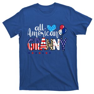 All American Granny Balloons Leopard Funny 4th Of July Great Gift T-Shirt