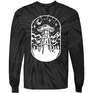 Alien Astronomy Get In Loser Ufo Alien Tie-Dye Long Sleeve Shirt