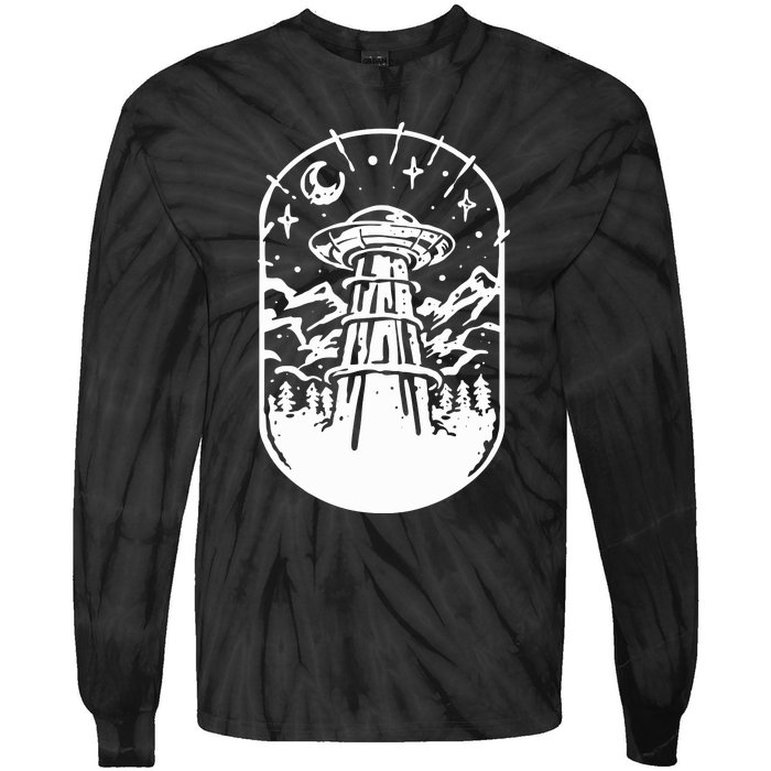 Alien Astronomy Get In Loser Ufo Alien Tie-Dye Long Sleeve Shirt