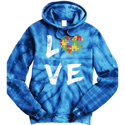 Autism Awareness Great Gift Autism Mom Autism Dad Great Gift Autism Love Gift Tie Dye Hoodie