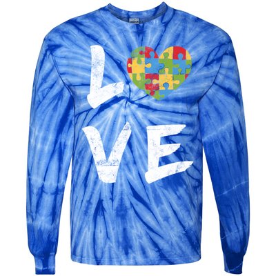 Autism Awareness Great Gift Autism Mom Autism Dad Great Gift Autism Love Gift Tie-Dye Long Sleeve Shirt