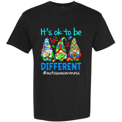 Autism Awareness Gnomes Its Ok To Be Different Garment-Dyed Heavyweight T-Shirt