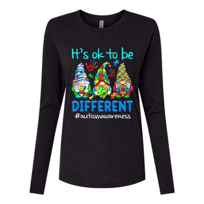 Autism Awareness Gnomes Its Ok To Be Different Womens Cotton Relaxed Long Sleeve T-Shirt