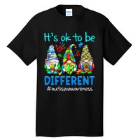 Autism Awareness Gnomes Its Ok To Be Different Tall T-Shirt