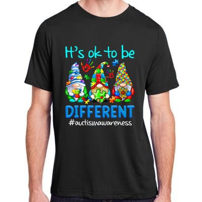 Autism Awareness Gnomes Its Ok To Be Different Adult ChromaSoft Performance T-Shirt