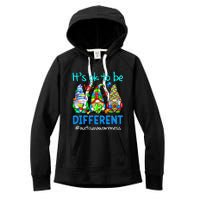 Autism Awareness Gnomes Its Ok To Be Different Women's Fleece Hoodie