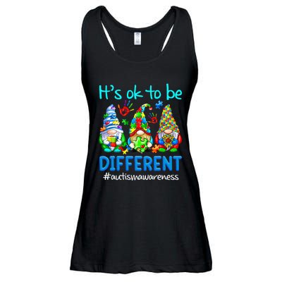 Autism Awareness Gnomes Its Ok To Be Different Ladies Essential Flowy Tank