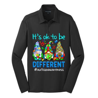 Autism Awareness Gnomes Its Ok To Be Different Silk Touch Performance Long Sleeve Polo