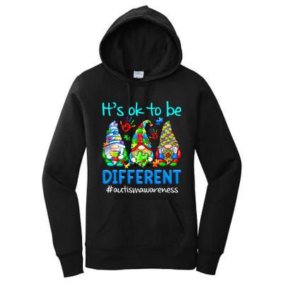 Autism Awareness Gnomes Its Ok To Be Different Women's Pullover Hoodie