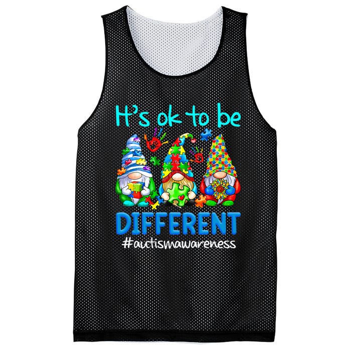 Autism Awareness Gnomes Its Ok To Be Different Mesh Reversible Basketball Jersey Tank