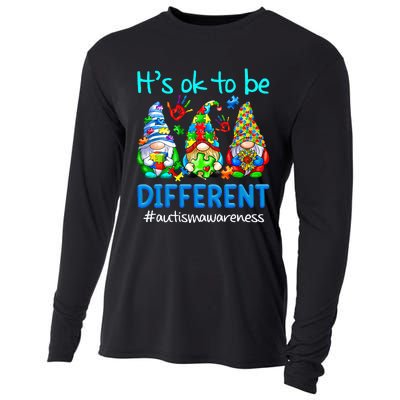 Autism Awareness Gnomes Its Ok To Be Different Cooling Performance Long Sleeve Crew