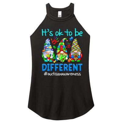 Autism Awareness Gnomes Its Ok To Be Different Women's Perfect Tri Rocker Tank