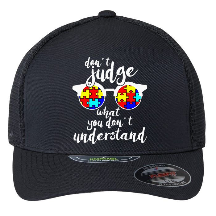 Autism Awareness Gift Design For Autistic Awareness Flexfit Unipanel Trucker Cap