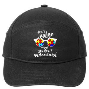 Autism Awareness Gift Design For Autistic Awareness 7-Panel Snapback Hat