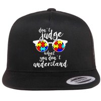 Autism Awareness Gift Design For Autistic Awareness Flat Bill Trucker Hat