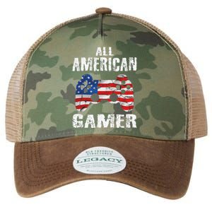 All American Gamer 4th Of July Video Games Legacy Tie Dye Trucker Hat