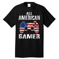 All American Gamer 4th Of July Video Games Tall T-Shirt