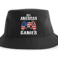 All American Gamer 4th Of July Video Games Sustainable Bucket Hat