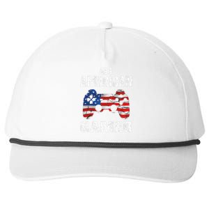 All American Gamer 4th Of July Video Games Snapback Five-Panel Rope Hat