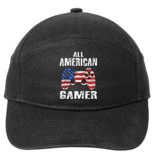 All American Gamer 4th Of July Video Games 7-Panel Snapback Hat