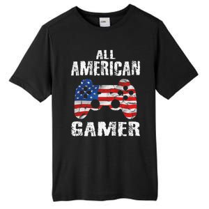 All American Gamer 4th Of July Video Games Tall Fusion ChromaSoft Performance T-Shirt