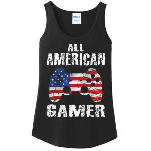 All American Gamer 4th Of July Video Games Ladies Essential Tank