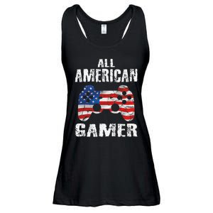 All American Gamer 4th Of July Video Games Ladies Essential Flowy Tank