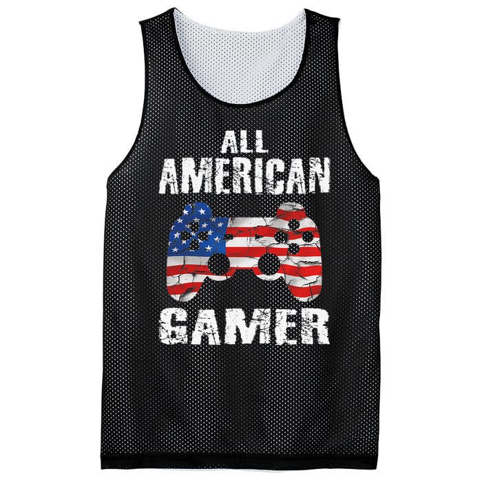 All American Gamer 4th Of July Video Games Mesh Reversible Basketball Jersey Tank