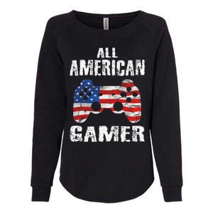 All American Gamer 4th Of July Video Games Womens California Wash Sweatshirt