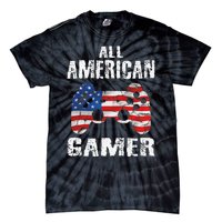 All American Gamer 4th Of July Video Games Tie-Dye T-Shirt