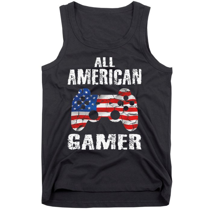 All American Gamer 4th Of July Video Games Tank Top