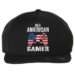 All American Gamer 4th Of July Video Games Wool Snapback Cap