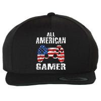 All American Gamer 4th Of July Video Games Wool Snapback Cap