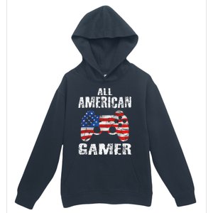 All American Gamer 4th Of July Video Games Urban Pullover Hoodie