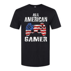 All American Gamer 4th Of July Video Games Softstyle CVC T-Shirt